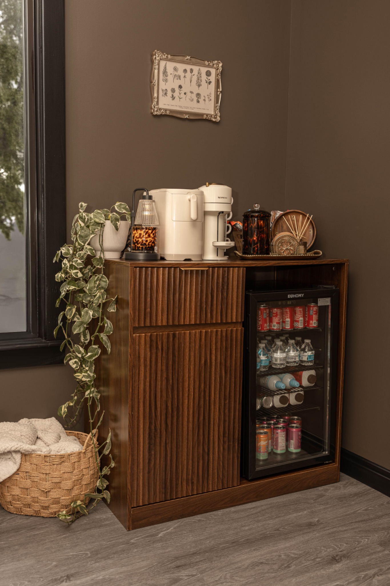 Coffee and refreshment bar inside Hair by Maddie Rose studio